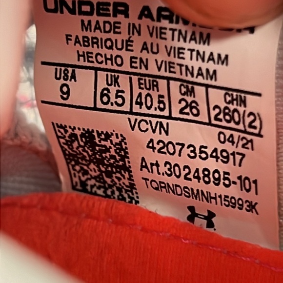 Women’s Under Armour Flow Velociti Prizm Running Shoes Size 9 - Picture 5 of 9